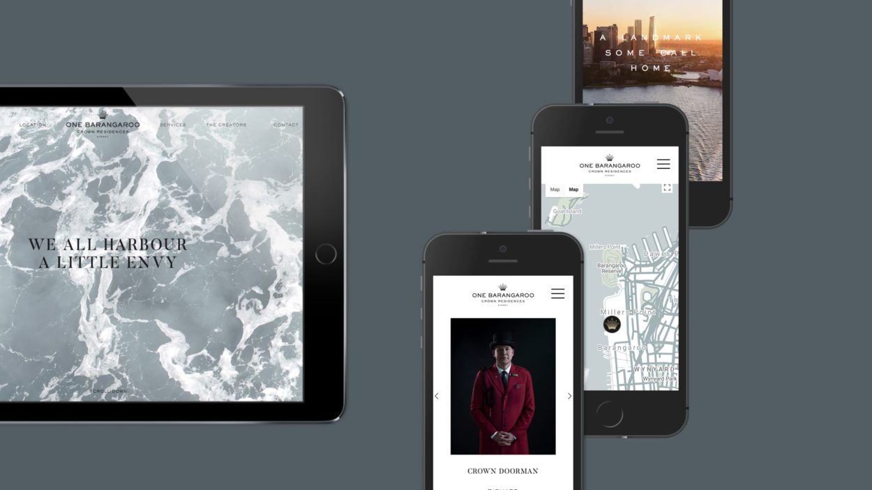 one barangaroo property marketing website
