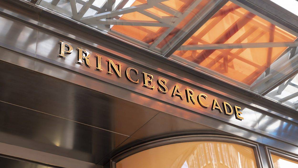 property marketing for princes arcade London - vinyl